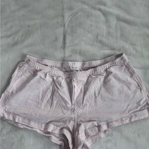 Brandy Melville Light Pink Striped Sleep Shorts